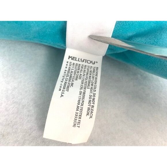 SquishMallows Tatiana The Teal Dragon 12" Plush Pillow with Hearts - Picture 8 of 9